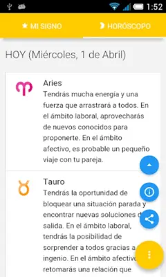 Zodíaco 2.0 android App screenshot 1